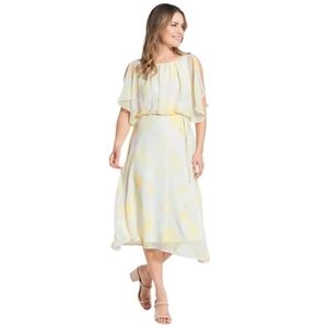 NWT Modcloth Flutter of Flattery Chiffon Midi Dress Size Small